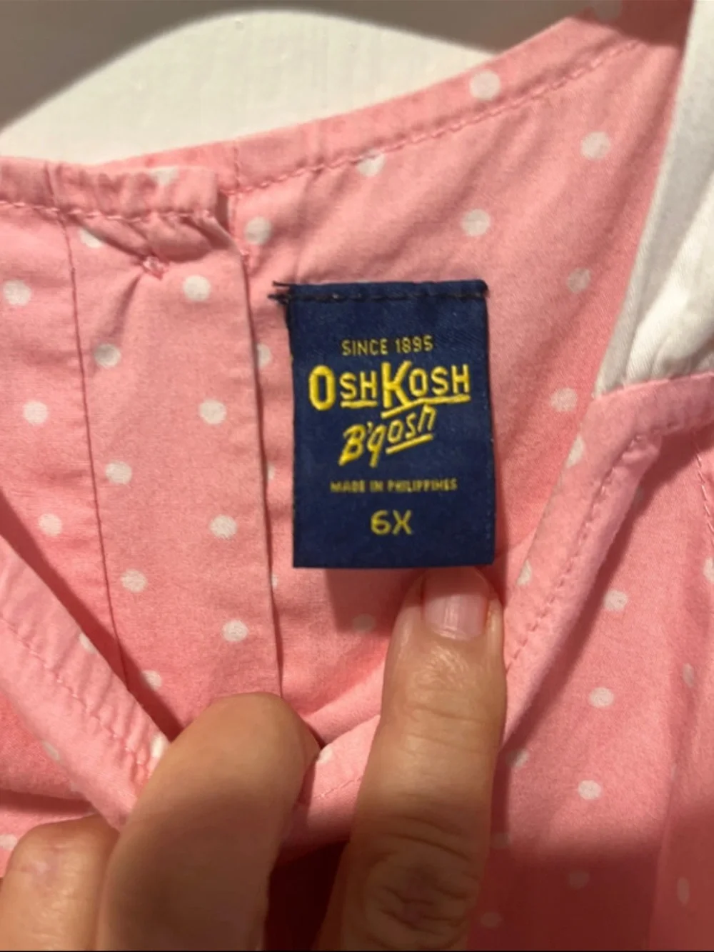 NWOT Vintage OshKosh B'gosh Pink Polka Dot Sleeveless Dress, Size 6X